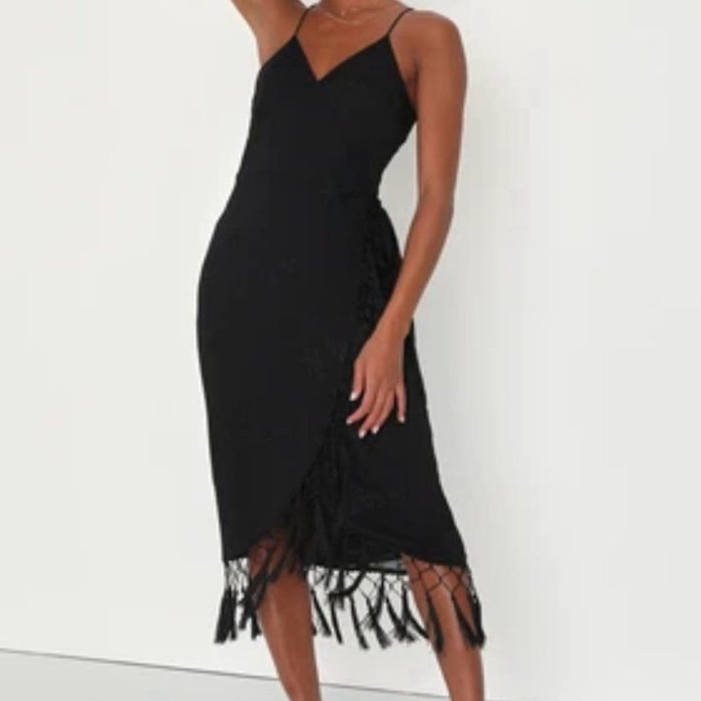NWT Naked Zebra Fringe Wrap Dress